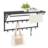 ACAZA Wandgarderobe – Garderobe – 14 Haken – Metall und Produktbild-Vorschau 7