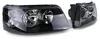 Rückansicht von Für VW Bus T5 2003-2009 Klarglas H7 H1 Scheinwerfer Schwarz mit LWR Motor mit Fokus auf Befestigungselemente Produktbild-Vorschau