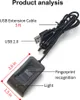 A fingerprint scanner with its USB cable is shown with labels indicating its features and dimensions. Produktbild-Vorschau