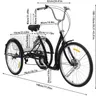 26'' Dreirad Erwachsene 3 Räder Fahrrad 6 Gang Bike Mit Produktbild-Vorschau 2