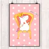 Mr. & Mrs. Panda Bild Einhorn König DIN A5 - Rot Pastell - Produktbild-Vorschau 2