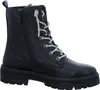 A black lace-up boot shown from the side. Voir les images du produit