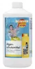 A bottle of pool cleaning product with a picture of a boy swimming. Produktbild-Vorschau