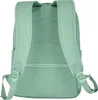 The back of a green backpack is shown against a white background. Podgląd zdjęcia produktu
