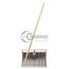 A snow shovel with a wooden handle is shown against a white background. A logo is visible. Náhľad obrázku produktu