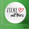 Huuraa Button Zicke mit Herz 59mm rund mit Sicherheitsnadel Produktbild-Vorschau 3