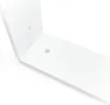 A close-up, angled view of a white shelf bracket against a white background. Produktbild-Vorschau