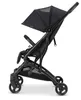 A black stroller shown from the side against a white background. Voir les images du produit