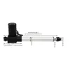 250mm Actionneur linéaire 1000N Actionneur linéaire 24V DC Voir les images du produit 2