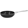 A black frying pan with a silver handle is shown against a white background. Produktbild-Vorschau