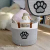 HMF Aufbewahrungskorb mit Holzgriffen, Korb aus Baumwolle Produktbild-Vorschau 4