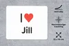 MuchoWow® Mauspad Mousepad Ich liebe -Jill- Girl 23x19 cm - Produktbild-Vorschau 2