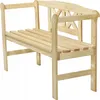 A wooden park bench shown from a side-angle against a white background. Produktbild-Vorschau