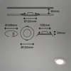 LED vestavná svítidla sada 3 ks IP44 7W stříbrná 4000K Náhled obrázku produktu 8