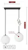 LUXOLAR Led Pendelleuchte, 2-flammig Hängelampe schwarz Produktbild-Vorschau 7