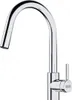 A close-up studio shot of a chrome kitchen faucet. Podgląd zdjęcia produktu