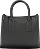 A black handbag shown from the front. Voir les images du produit