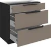 Unterschrank LUNARA – Breite 80 cm, Dunkelbeige/Schwarz Produktbild-Vorschau 2