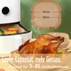 Backpapier Airfryer, 100 Stück Backpapier für Produktbild-Vorschau 2