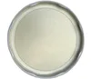A top-down view of a white twist-off lid with a silver rim. Produktbild-Vorschau