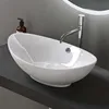 doporro Lavabo Ovale da Appoggio in Vetroceramica Bianco Anteprima dell’immagine prodotto 2
