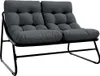 vidaXL Meble ogrodowe z poduszkami czarne 110 x 80 x 71 cm Podgląd zdjęcia produktu 1