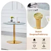 Tisch-Stuhl-Set, Glastisch Ø85cm, Metallstütze, 2 Produktbild-Vorschau 8