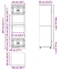 vidaXL Skříň SKI Medově hnědá 66 x 58 x 207 cm Masivní Náhled obrázku produktu 8