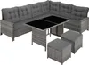 tectake Rattan Lounge Barletta - Polyrattan Sitzgruppe mit Produktbild-Vorschau 1