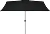 vidaXL Ombrellone con asta in metallo 300x200 cm nero Anteprima dell’immagine prodotto 12