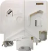 A white plastic component, likely a part of a washing machine or dryer, is shown against a white background. Produktbild-Vorschau