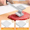 Fleischklopfer Edelstahl Burger Smasher Fleischzartmacher Produktbild-Vorschau 3