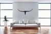 Dekoracja ścienna poroże Bull M 100 cm aluminium brąz Podgląd zdjęcia produktu 3