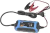 A battery charger with its cables and clips is shown against a white background. Produktbild-Vorschau
