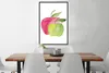 MuchoWow® Gerahmtes Poster Äpfel - Aquarell - Weiß 60x90 cm Produktbild-Vorschau 2