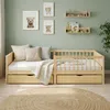 Cadre de lit 90x200 cm avec 2 Tiroirs Lit enfant Naturel Voir les images du produit 11