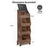 Puluomis Chariot de cuisine mobile avec porte à charnières, Voir les images du produit 4