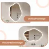 Asymmetrischer Badspiegel mit Beleuchtung Unregelmäßiger Produktbild-Vorschau 5