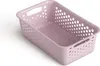 A pink storage basket with holes and handles is shown on a white background. Produktbild-Vorschau