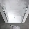 A top-down view of a shower stall with glass doors. Produktbild-Vorschau
