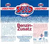 A product label for Liqui Moly Speed Benzin Zusatz, a fuel additive for gasoline engines. Produktbild-Vorschau