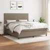 [Home] Boxspringbett mit Matratze Taupe 180x200 cm Stoff , Produktbild-Vorschau 1