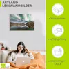 ARTland Leinwandbild Polarlicht über einer Bergkette I Produktbild-Vorschau 2
