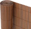 A rolled-up privacy screen made of brown plastic slats. Anteprima dell’immagine prodotto