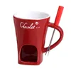 130ml Schokofondue Tasse mit Gabel für Schokolade Käse Produktbild-Vorschau 1