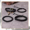 Camerazar Set de bracelets en cuir pour hommes avec perles Voir les images du produit 6