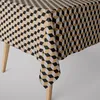 SCHÖNER LEBEN. Tischdecke Jacquard 3D Würfel schwarz gold Produktbild-Vorschau 1