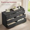 WOLTU Kommode Schwarz, mit 6 Schubladen, Moderner Produktbild-Vorschau 5
