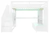 Hochbett 90x200 cm mit Schreibtisch, Regalen, 2 Schubladen, Produktbild-Vorschau 10