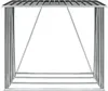 A metal firewood storage rack with a roof, shown from the front against a white background. Náhled obrázku produktu
